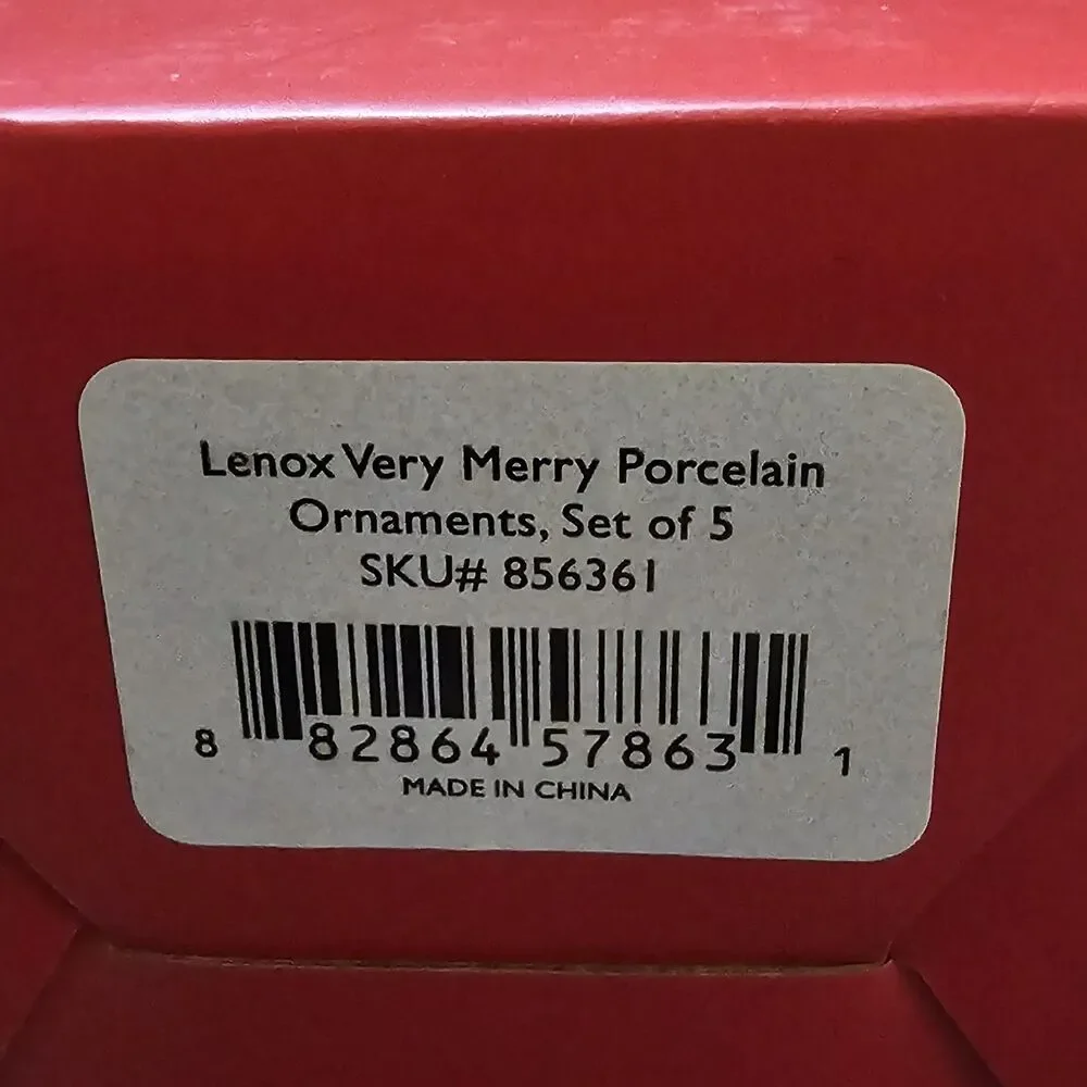 Lenox China Decorated Christmas Tree with Gold Trim & Star Ornament